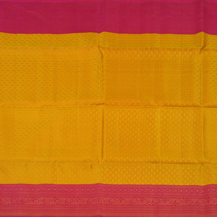 Hayagrivas Yellow & Orange Pure Soft Silk Saree HBE894K1-1