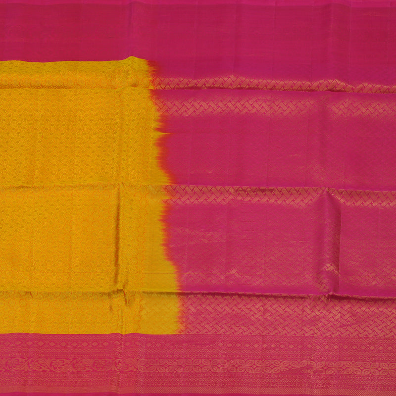 Hayagrivas Yellow & Orange Pure Soft Silk Saree HBE894K1-1