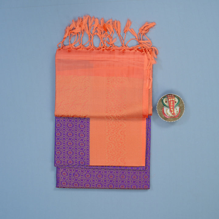 Hayagrivas Purple Handloom Soft Silk Saree HBE894K1-3