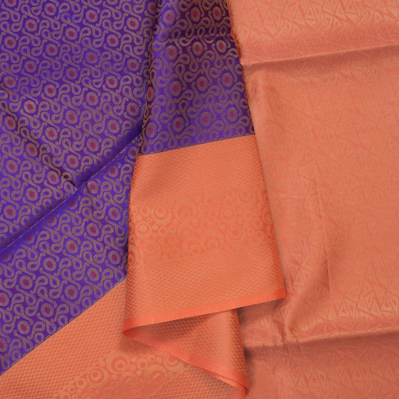 Hayagrivas Purple Handloom Soft Silk Saree HBE894K1-3
