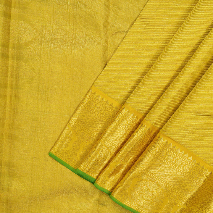 Hayagrivas Handloom Yellow Kanjivaram Silk Saree HBE924K6-2