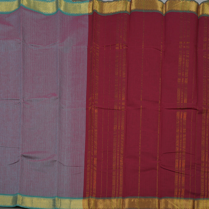 Hayagrivas Dual Tone (Sky blue & Red) Pure Chettinad Cotton Saree HBE925K1-8