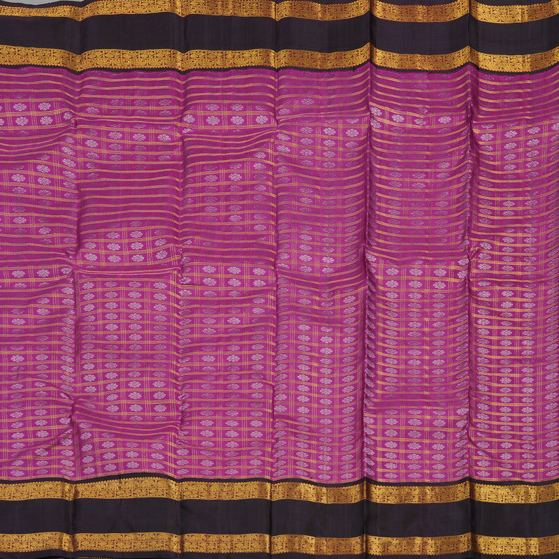 Hayagrivas Handloom Purple Kanjivaram Silk Saree with Deep Snuff border HBE939K10-1