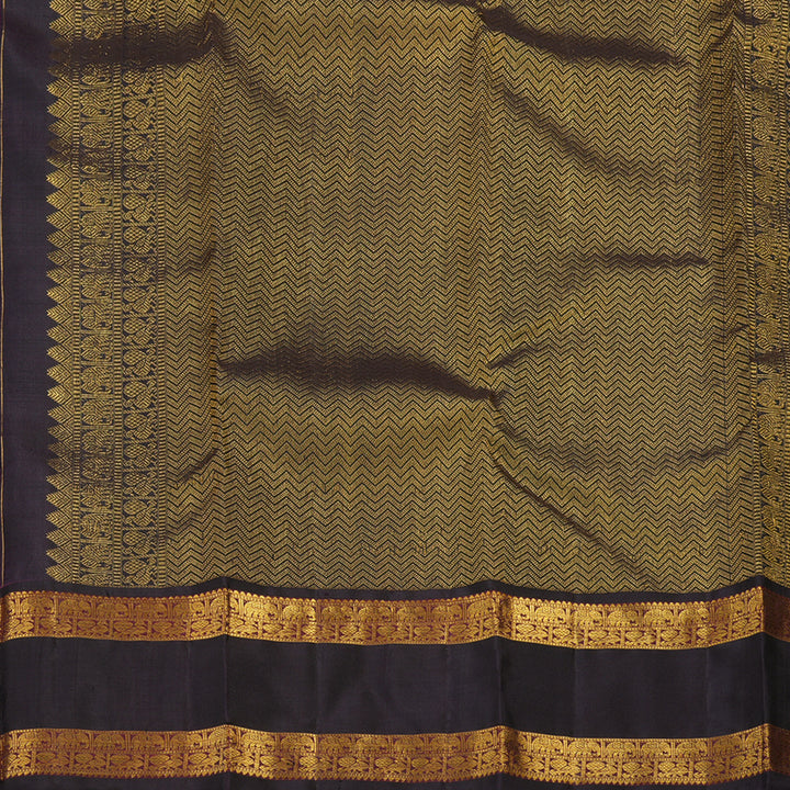 Hayagrivas Handloom Purple Kanjivaram Silk Saree with Deep Snuff border HBE939K10-1