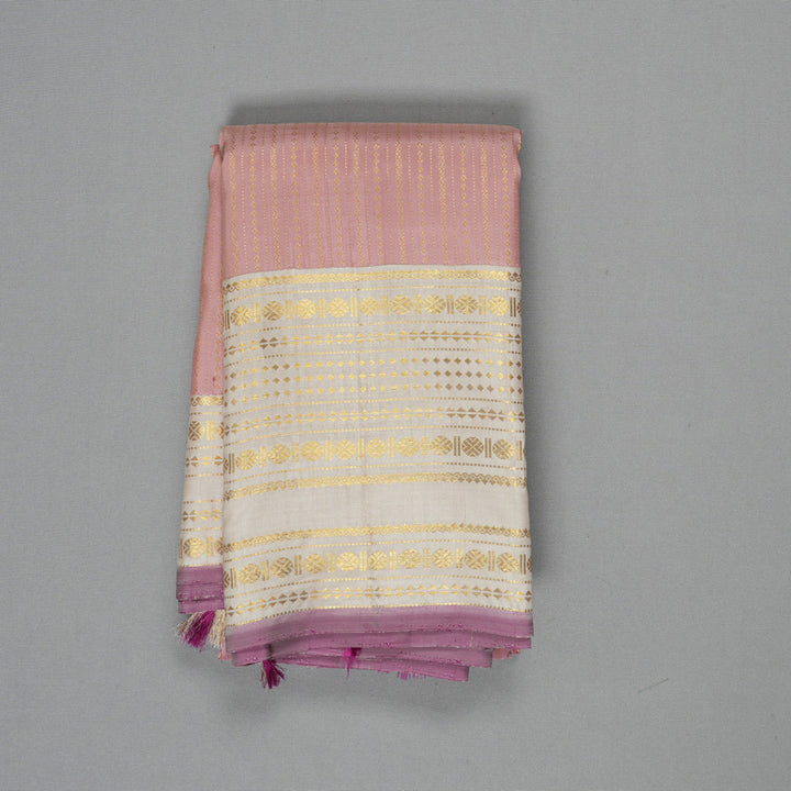 Hayagrivas Handloom Onion Pink Kanjivaram Silk Saree HBF101D1-1