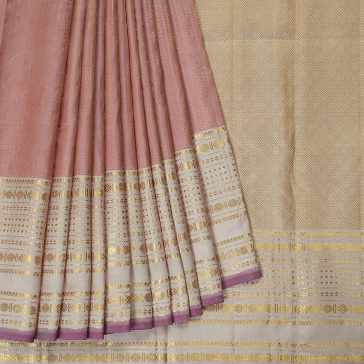 Hayagrivas Handloom Onion Pink Kanjivaram Silk Saree HBF101D1-1