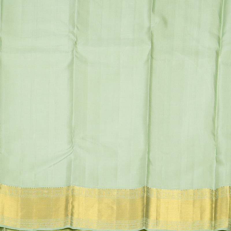 Hayagrivas Handloom Sandal Beige Kanjivaram Silk Saree with Pista Green Border HBF1422J2-2