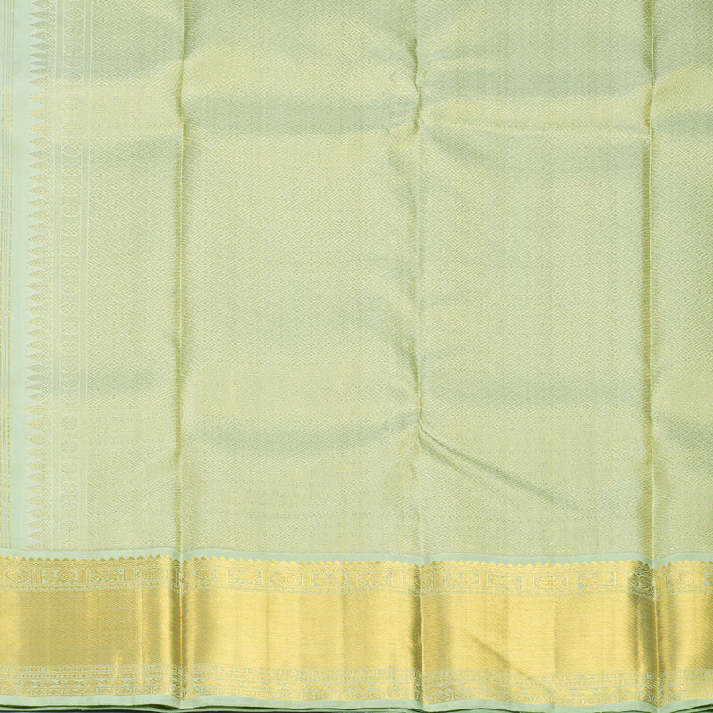 Hayagrivas Handloom Sandal Beige Kanjivaram Silk Saree with Pista Green Border HBF1422J2-2