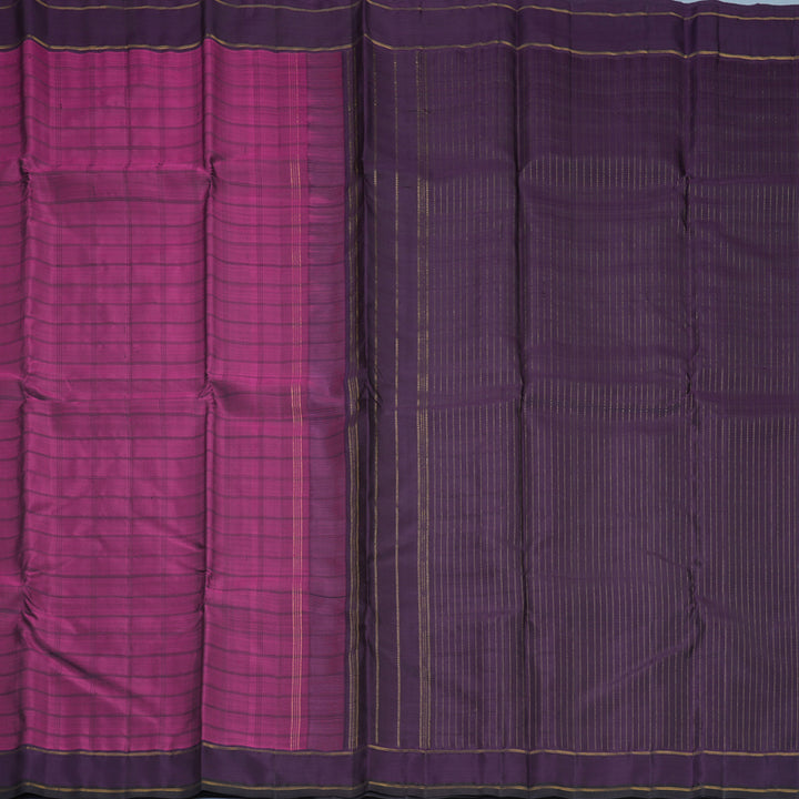 Hayagrivas Handloom Vadamalli Purple Kanjivaram Silk Saree with Nagapazham Border HBF1473J4-1