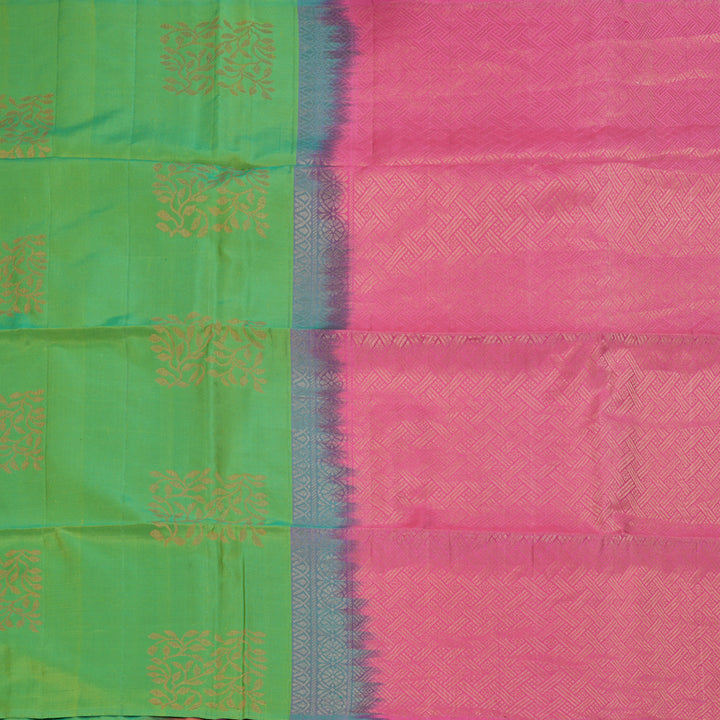 Hayagrivas Green Handloom Soft Silk Saree HBF26D1-4