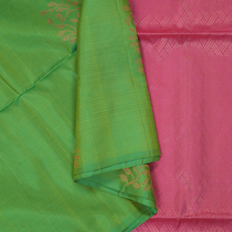 Hayagrivas Green Handloom Soft Silk Saree HBF26D1-4