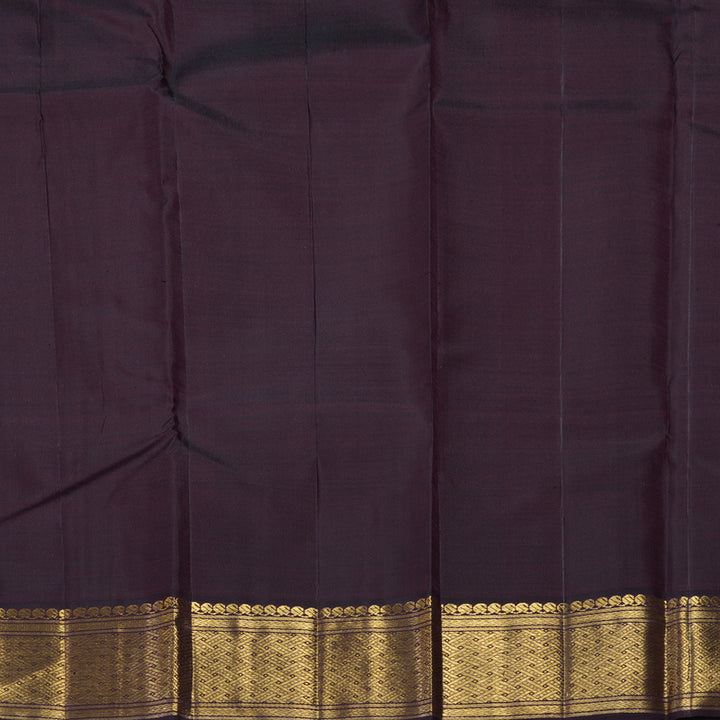 Hayagrivas Handloom Pinkish Maroon Kanjivaram Silk Saree with Nagapazham Border HBF302E2-1