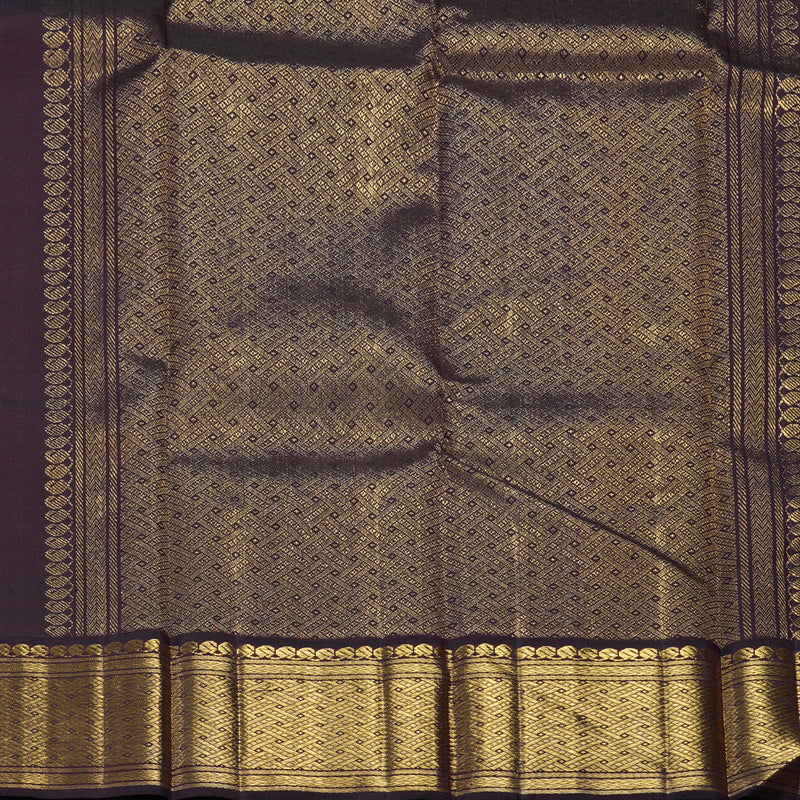 Hayagrivas Handloom Pinkish Maroon Kanjivaram Silk Saree with Nagapazham Border HBF302E2-1