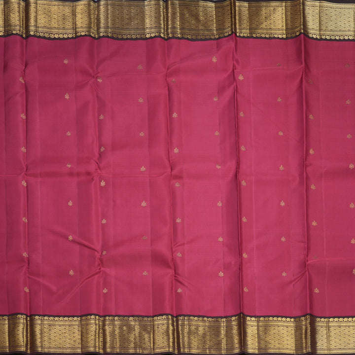 Hayagrivas Handloom Maroon Kanjivaram Silk Saree with Wine Border HBF302E3-1