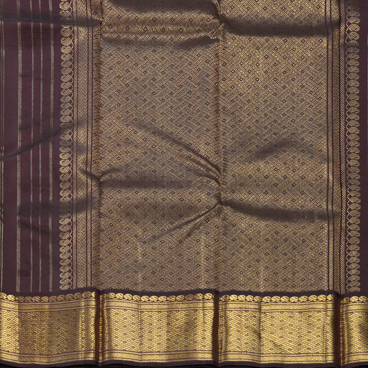 Hayagrivas Handloom Maroon Kanjivaram Silk Saree with Wine Border HBF302E3-1