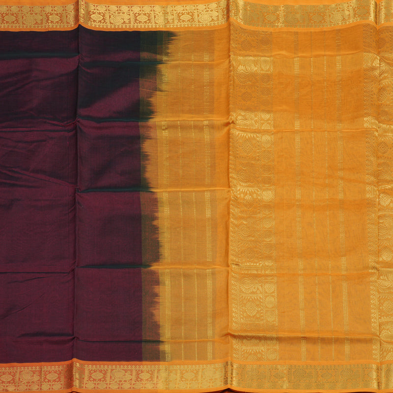Hayagrivas Maroon Pure Silk Cotton Saree HBF42D1-4