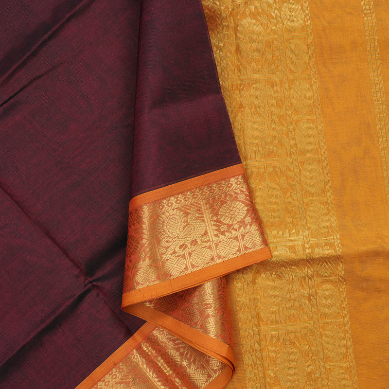 Hayagrivas Maroon Pure Silk Cotton Saree HBF42D1-4