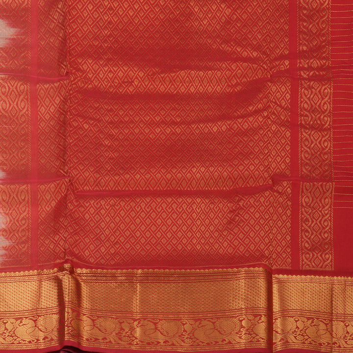 Hayagrivas Half-White Pure Silk Cotton Saree HBF42D12-2