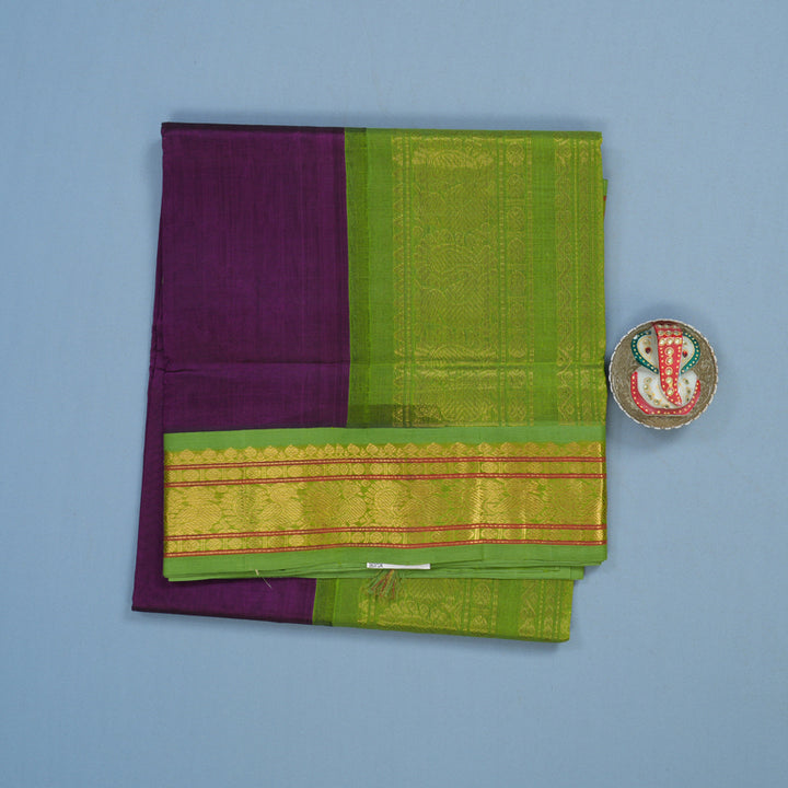 Hayagrivas Purple Pure Silk Cotton Saree HBF42D2-2