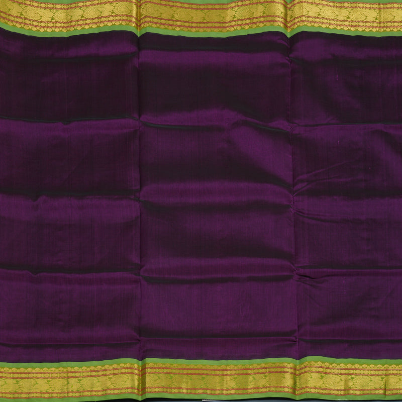Hayagrivas Purple Pure Silk Cotton Saree HBF42D2-2