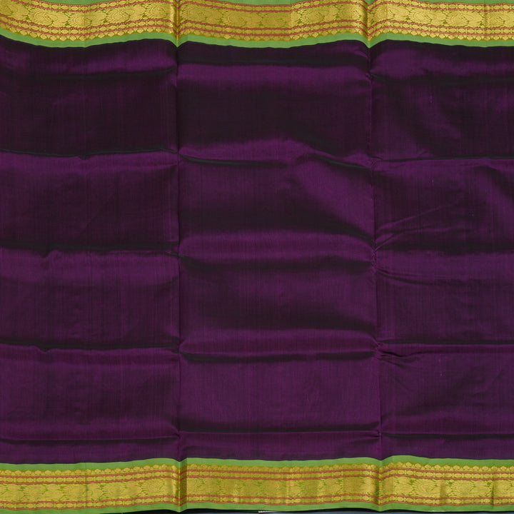 Hayagrivas Purple Pure Silk Cotton Saree HBF42D2-2