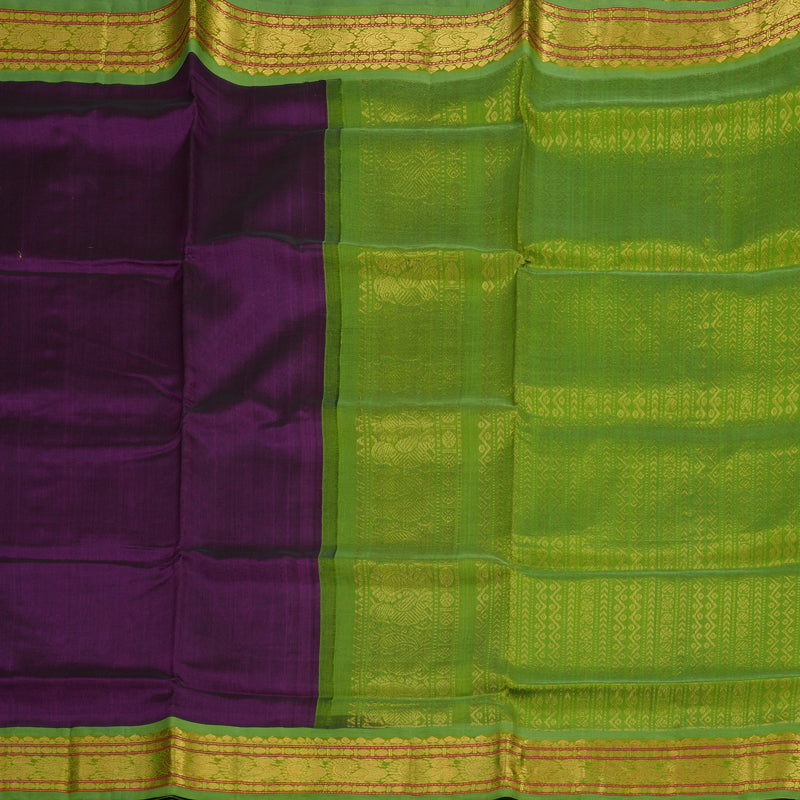 Hayagrivas Purple Pure Silk Cotton Saree HBF42D2-2