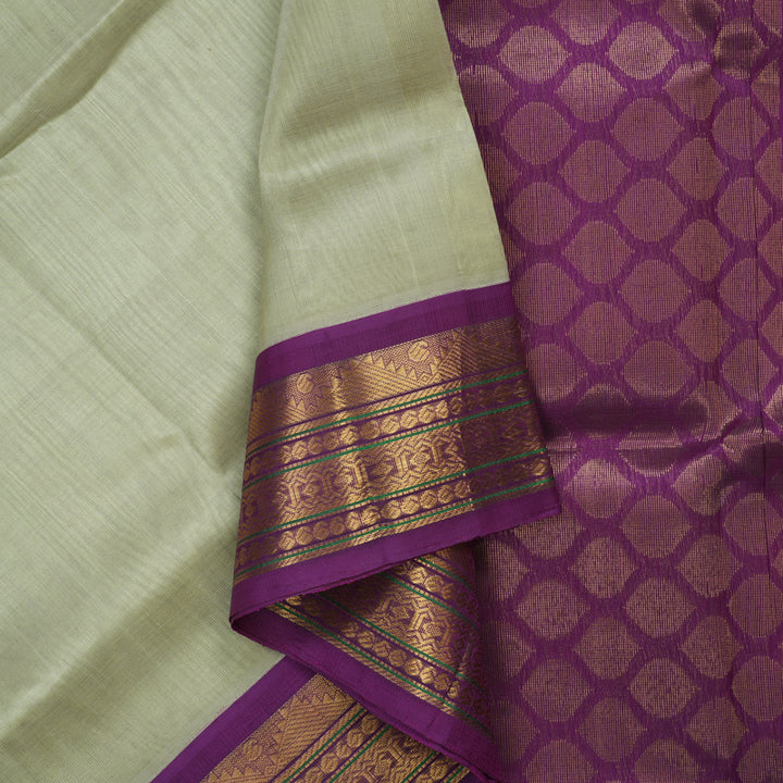 Hayagrivas Pista Green Pure Silk Cotton Saree HBF42D2-5