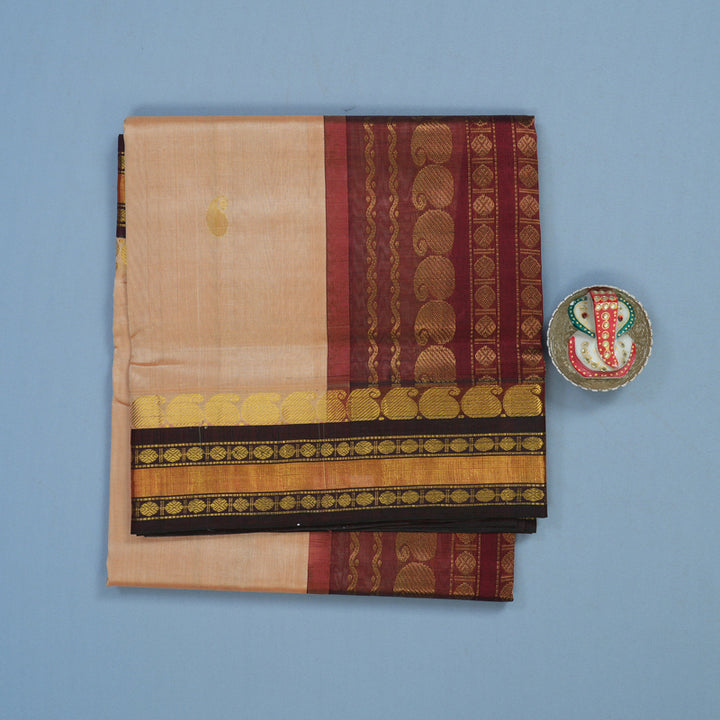 Hayagrivas Sandal Pure Silk Cotton Saree HBF42D4-2