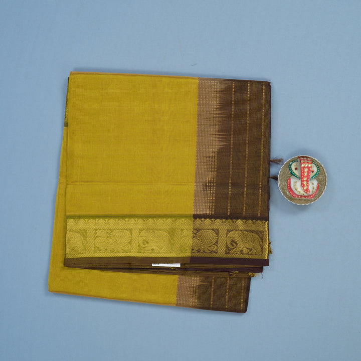 Hayagrivas Gold Pure Silk Cotton Saree HBF42D8-2