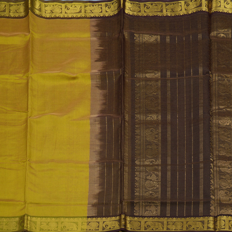 Hayagrivas Gold Pure Silk Cotton Saree HBF42D8-2