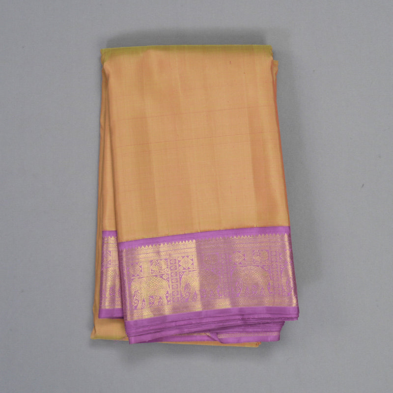 Hayagrivas Handloom Sandal Kanjivaram Silk Saree with Lavender Border HBF461F3-2