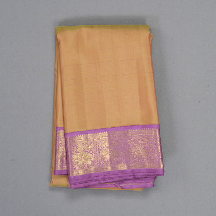 Hayagrivas Handloom Sandal Kanjivaram Silk Saree with Lavender Border HBF461F3-2