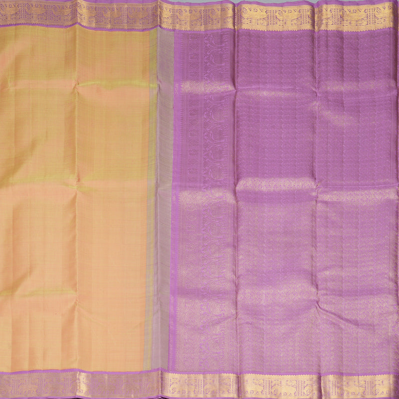 Hayagrivas Handloom Sandal Kanjivaram Silk Saree with Lavender Border HBF461F3-2