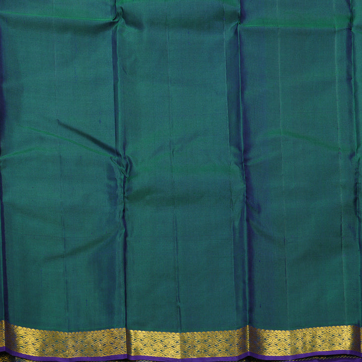 Hayagrivas Handloom Yellowish-Green Kanjivaram Silk Saree HBF466F1-9