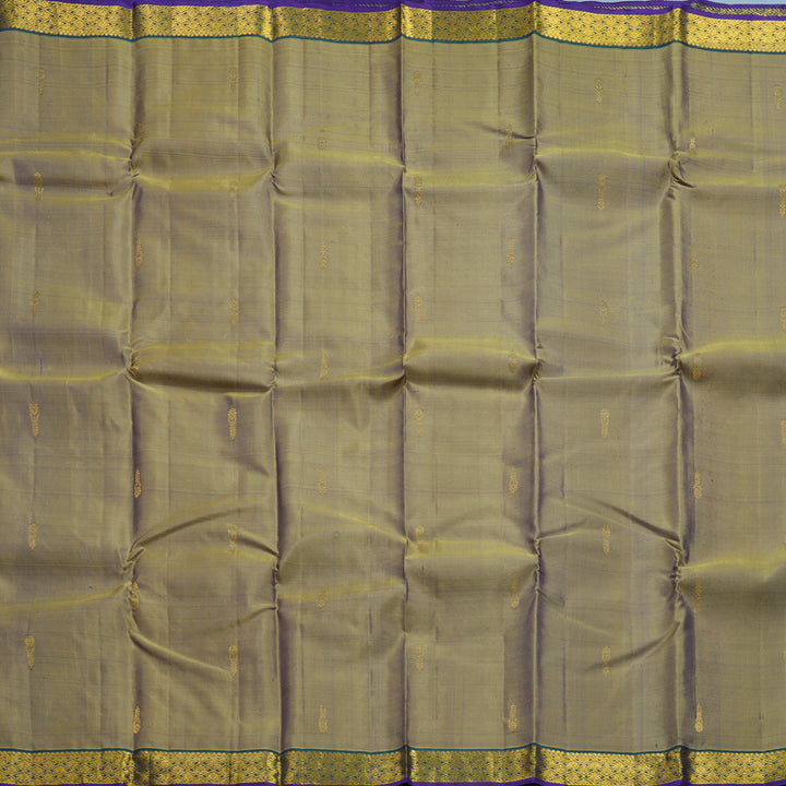 Hayagrivas Handloom Yellowish-Green Kanjivaram Silk Saree HBF466F1-9