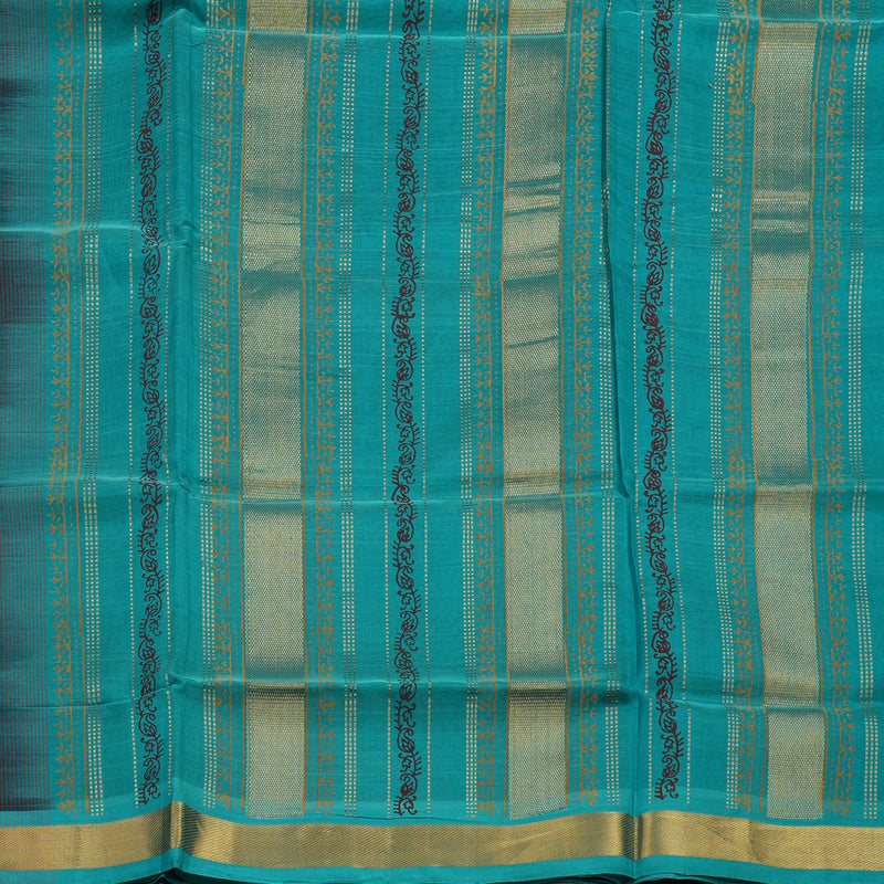 Hayagrivas Wine Maroon Pure Printed Silk Cotton Saree HBF62D2-1