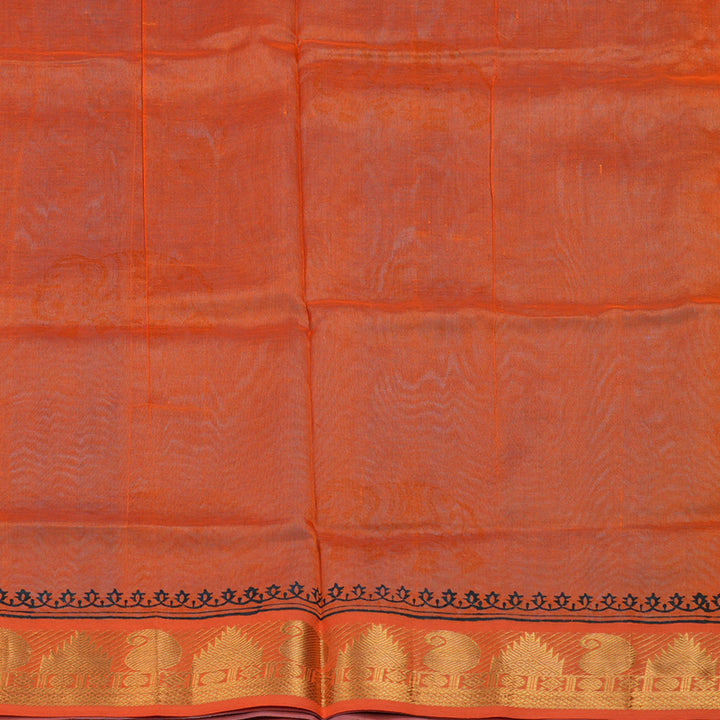 Hayagrivas Sky Blue Pure Printed Silk Cotton Saree HBF62D3-1