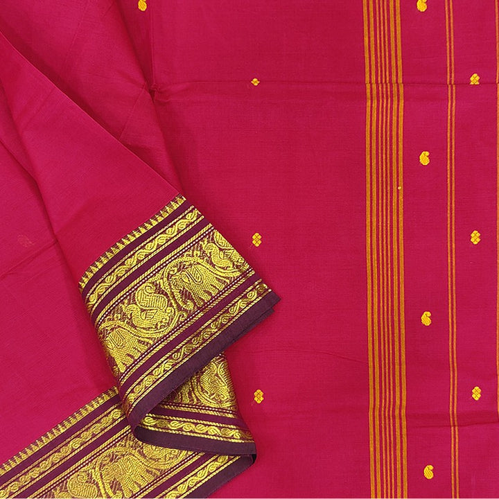 Hayagrivas Pink Handloom Chettinad Cotton Saree SSCKBF86F1-94