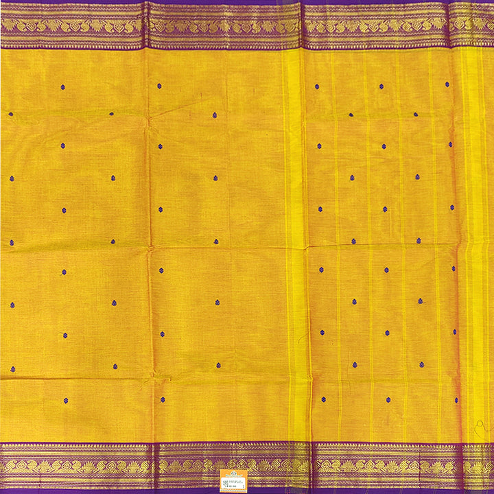 Hayagrivas Mustard Yellow Handloom Chettinad Cotton Saree SSCKBF86F1-53