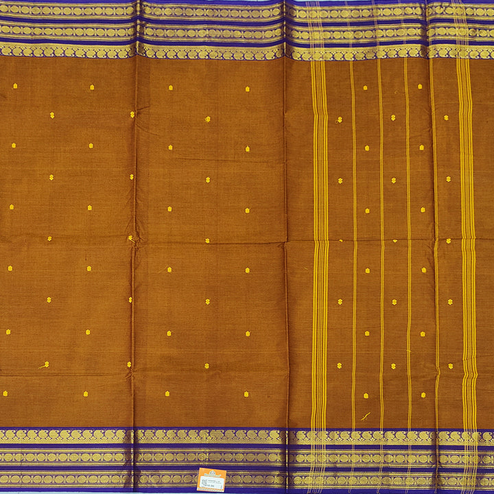 Hayagrivas Brown Handloom Chettinad Cotton Saree SSCKBF86F1-19