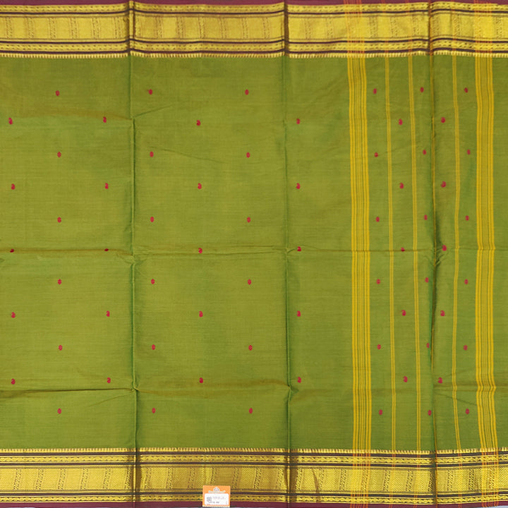 Hayagrivas Sampanga Green Handloom Chettinad Cotton Saree SSCKBF86F1-68