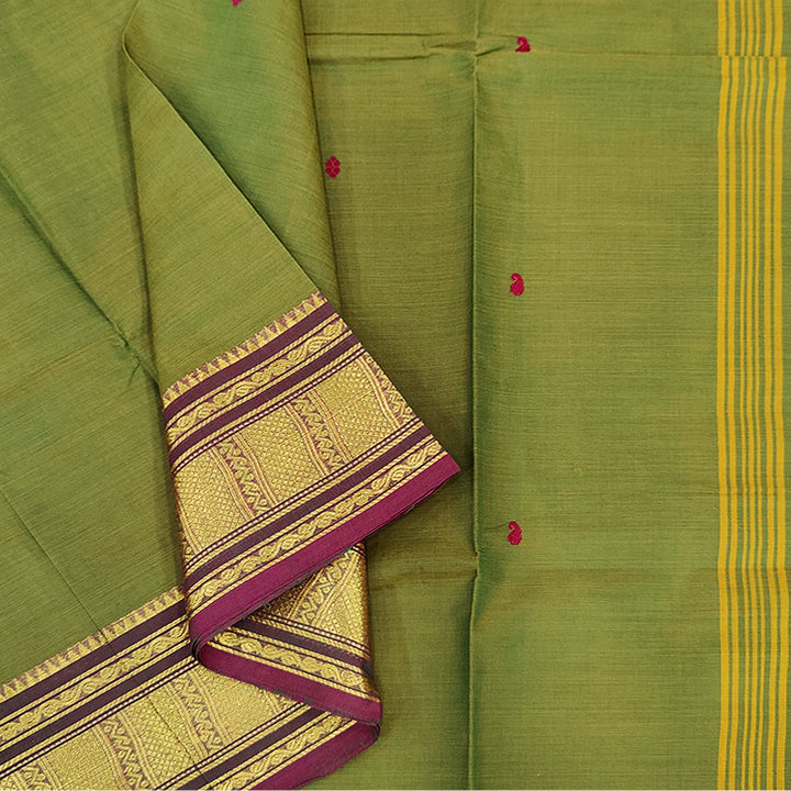 Hayagrivas Sampanga Green Handloom Chettinad Cotton Saree SSCKBF86F1-68