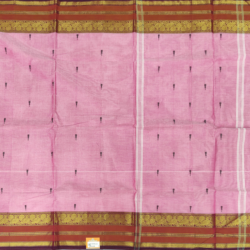 Hayagrivas Baby Pink Handloom Chettinad Cotton Saree SSKBF86F1-28