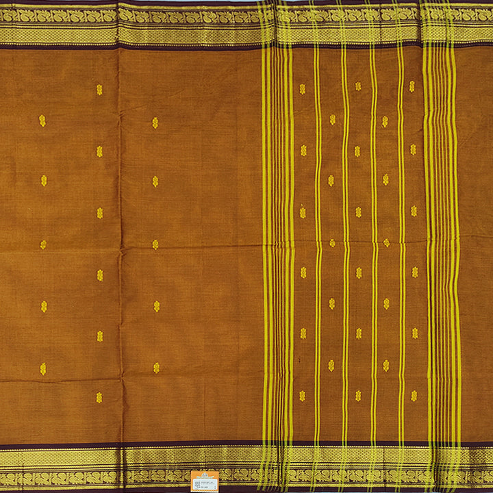 Hayagrivas Deep Mustard Handloom Chettinad Cotton Saree SSCKBF86F1-60