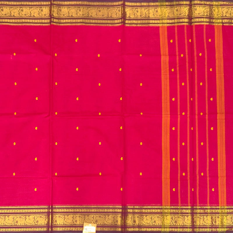 Hayagrivas Pink Handloom Chettinad Cotton Saree SSCKBF86F1-94