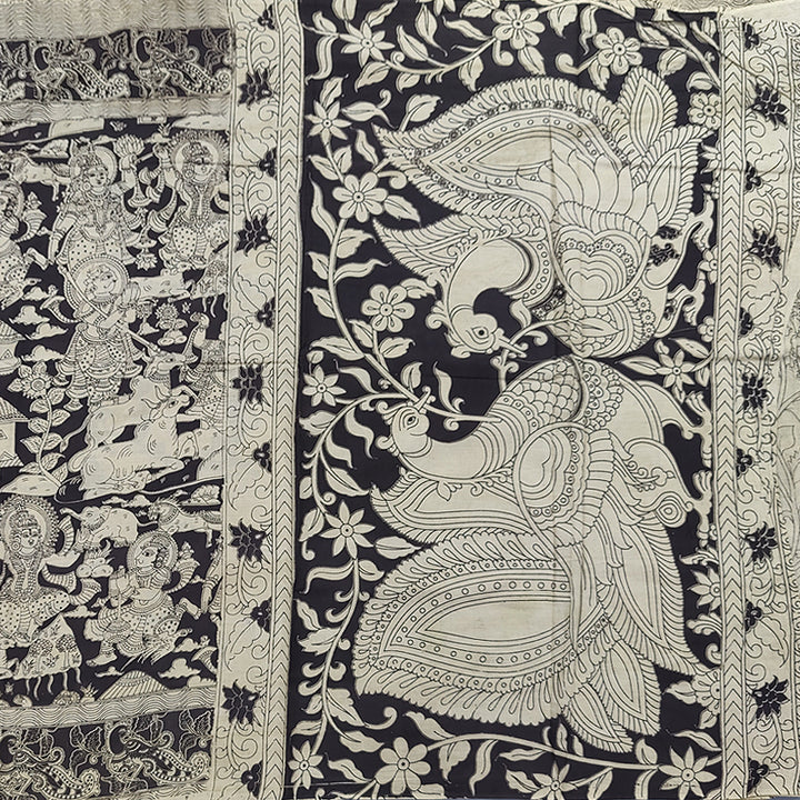 Hayagrivas Sandal Kalamkari Cotton Saree KSBE107B1-41