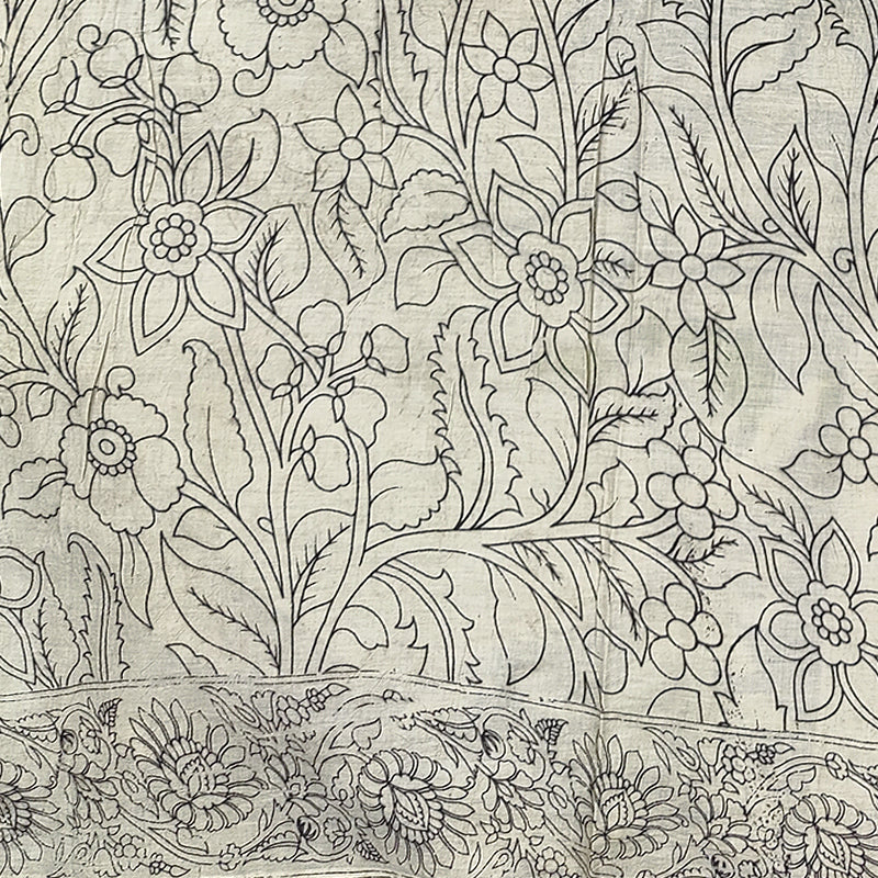 Hayagrivas Sandal Kalamkari Cotton Saree KSBE107B1-41