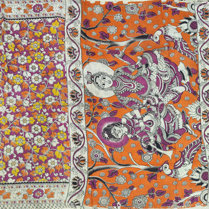 Hayagrivas Multicolour Kalamkari Cotton Saree SSCBF73E2-4