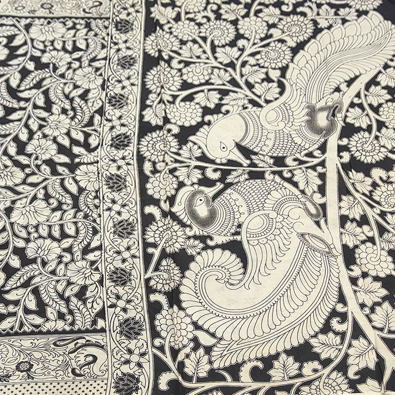 Hayagrivas Sandal Kalamkari Cotton Saree KSBE107B1-35