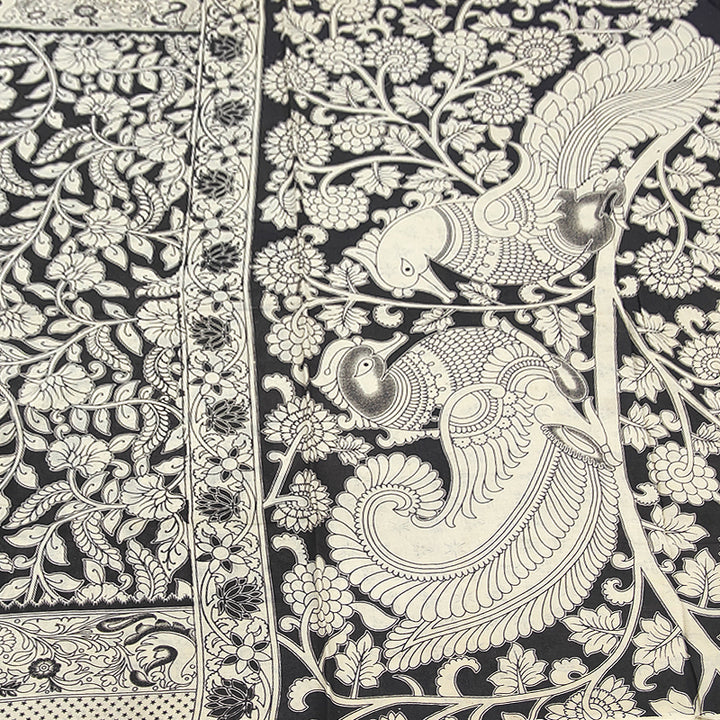 Hayagrivas Sandal Kalamkari Cotton Saree KSBE107B1-35